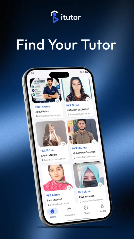 Find your tutor in the iTutor app